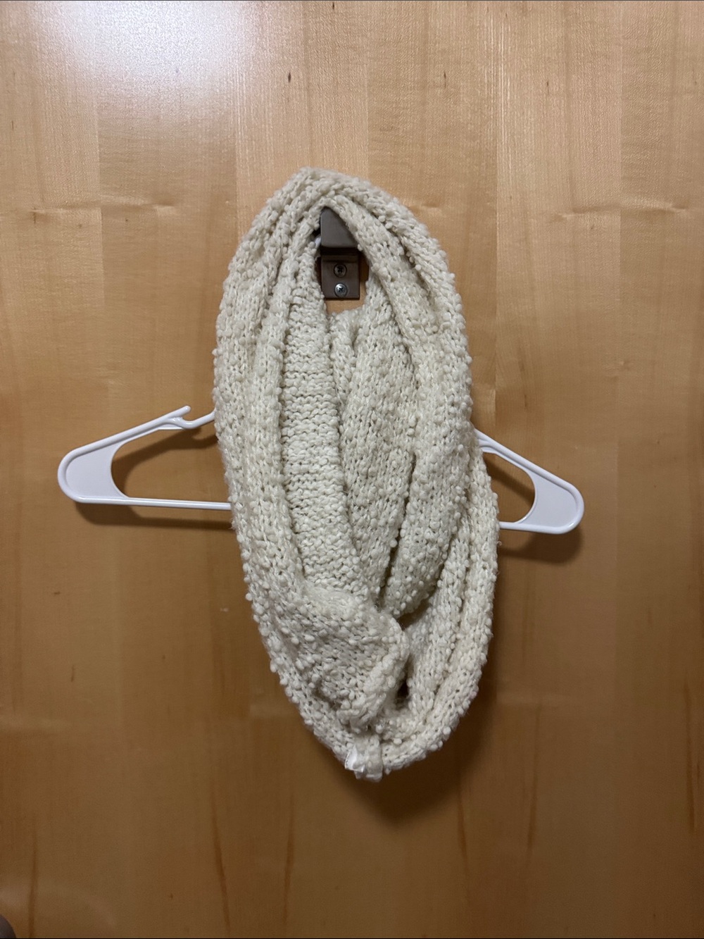 Roxy Cream Knit Infinity Scarf
